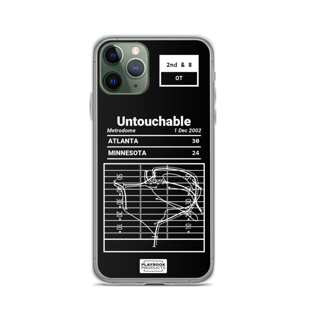 Atlanta Falcons Greatest Plays iPhone Case: Untouchable (2002)