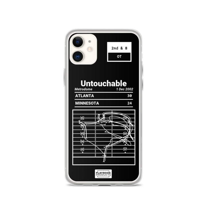 Atlanta Falcons Greatest Plays iPhone Case: Untouchable (2002)