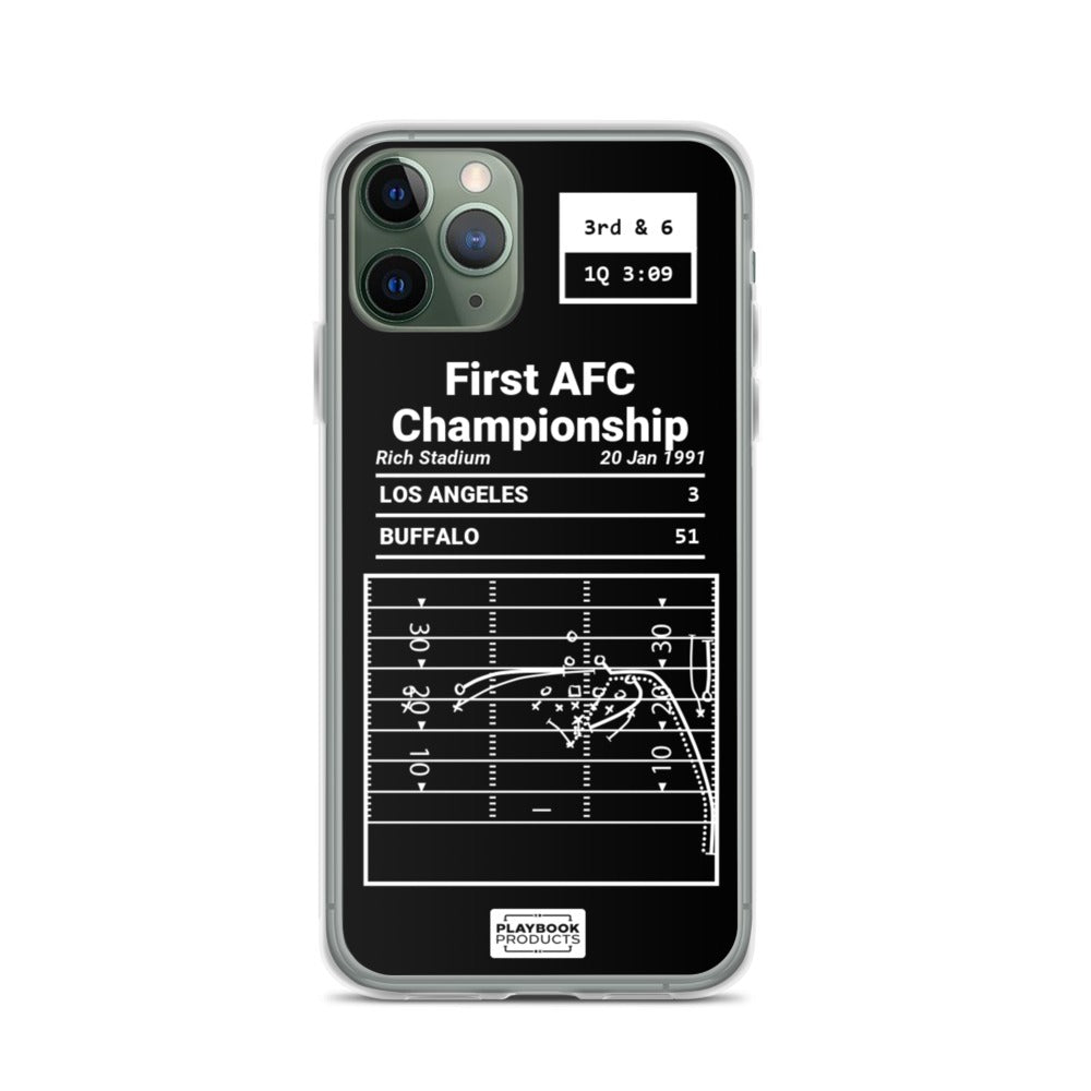 Buffalo Bills Greatest Plays iPhone Case: First AFC Championship (1991)