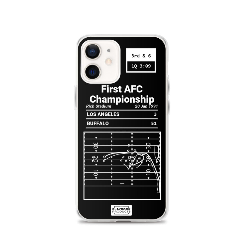 Buffalo Bills Greatest Plays iPhone Case: First AFC Championship (1991)