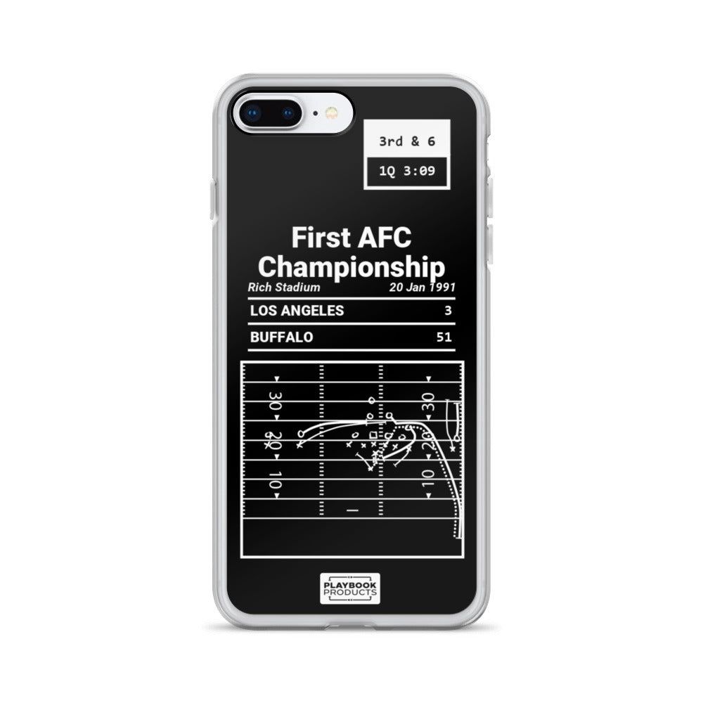 Buffalo Bills Greatest Plays iPhone Case: First AFC Championship (1991)