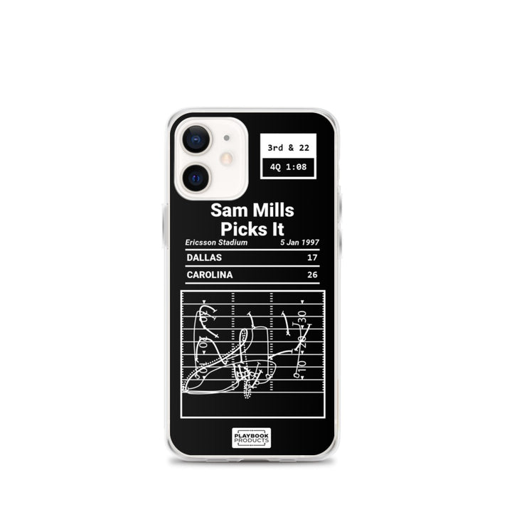 Carolina Panthers Greatest Plays iPhone Case: Sam Mills Picks It (1997)