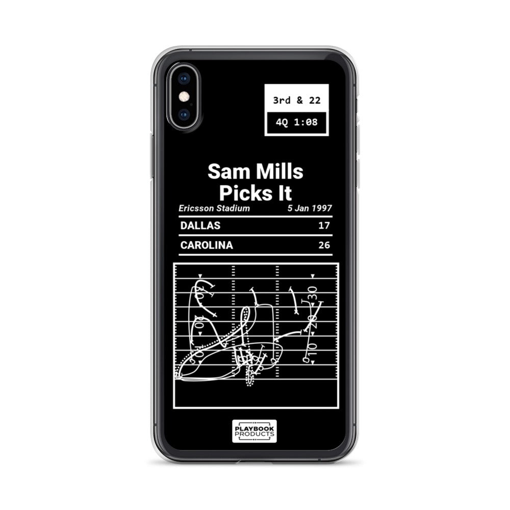Carolina Panthers Greatest Plays iPhone Case: Sam Mills Picks It (1997)