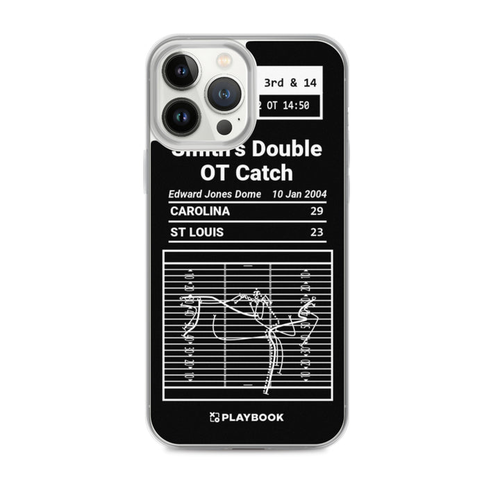 Carolina Panthers Greatest Plays iPhone Case: Smith's Double OT Catch (2004)