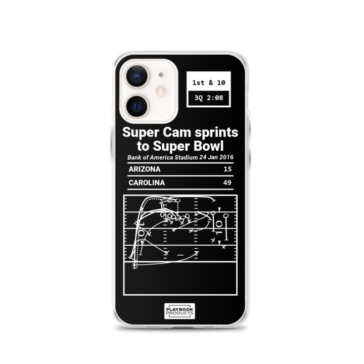Carolina Panthers Greatest Plays iPhone Case: Super Cam sprints to Super Bowl (2016)