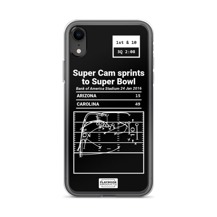 Carolina Panthers Greatest Plays iPhone Case: Super Cam sprints to Super Bowl (2016)
