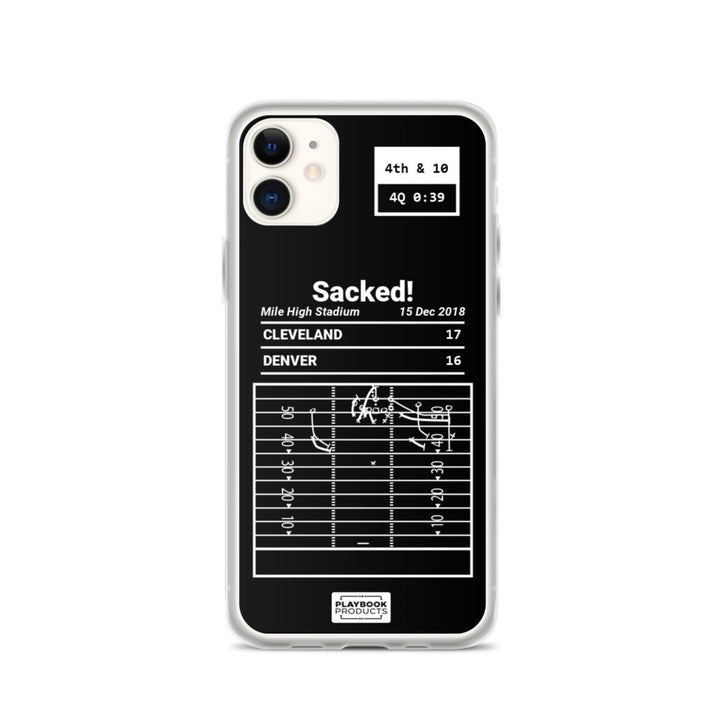 Cleveland Browns Greatest Plays iPhone Case: Sacked! (2018)