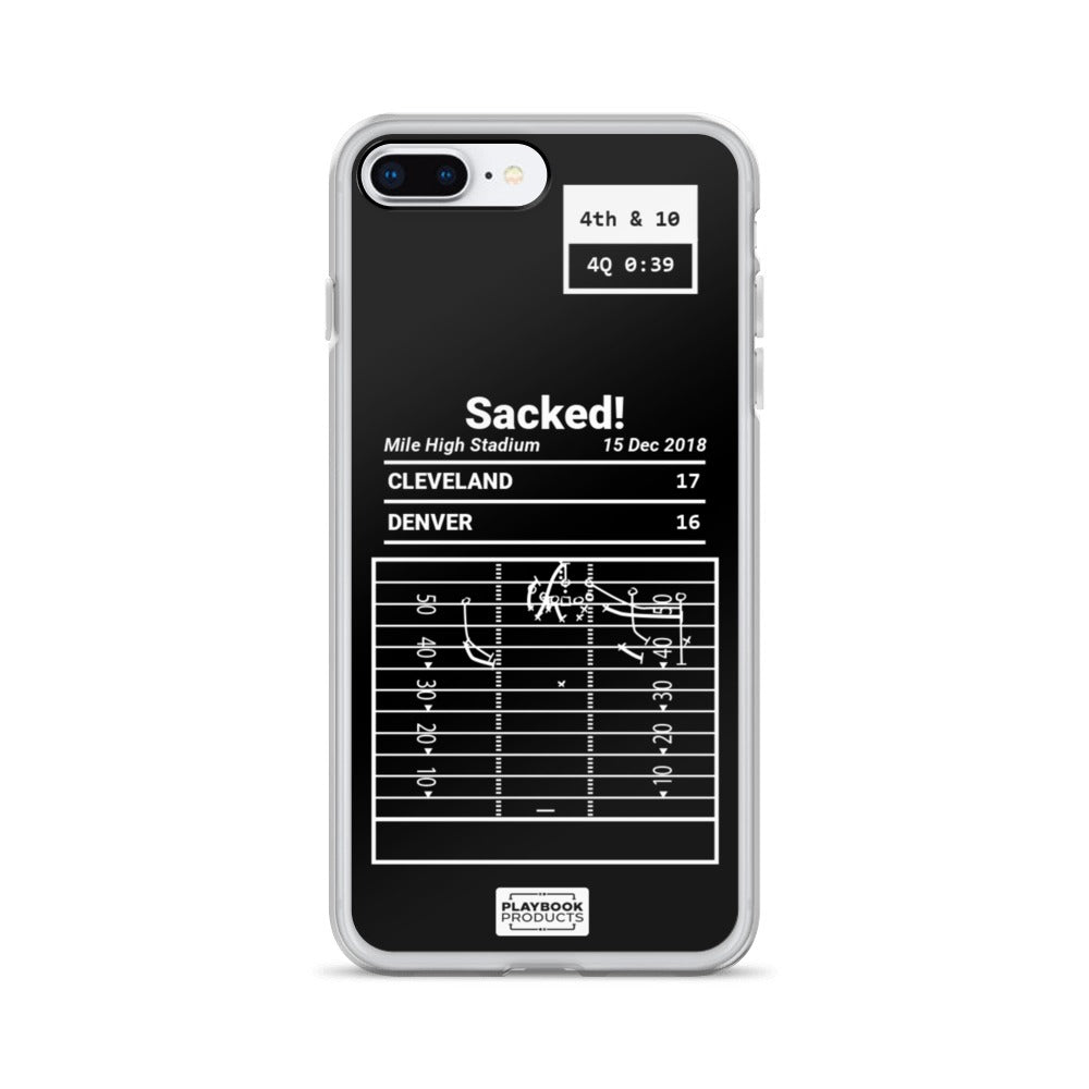 Cleveland Browns Greatest Plays iPhone Case: Sacked! (2018)