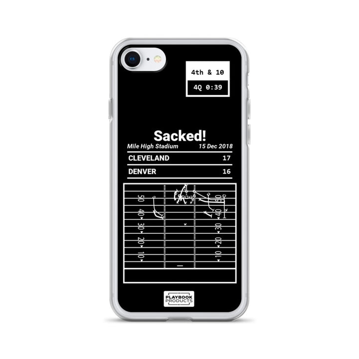 Cleveland Browns Greatest Plays iPhone Case: Sacked! (2018)