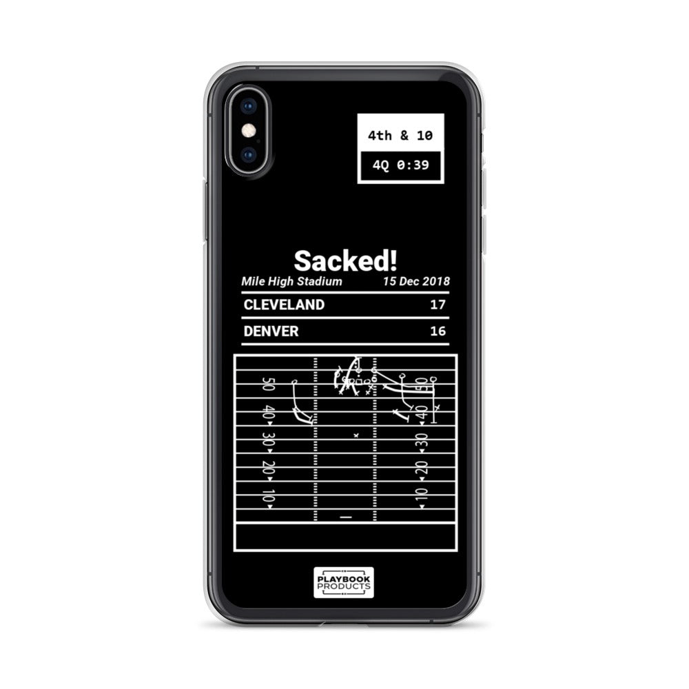 Cleveland Browns Greatest Plays iPhone Case: Sacked! (2018)