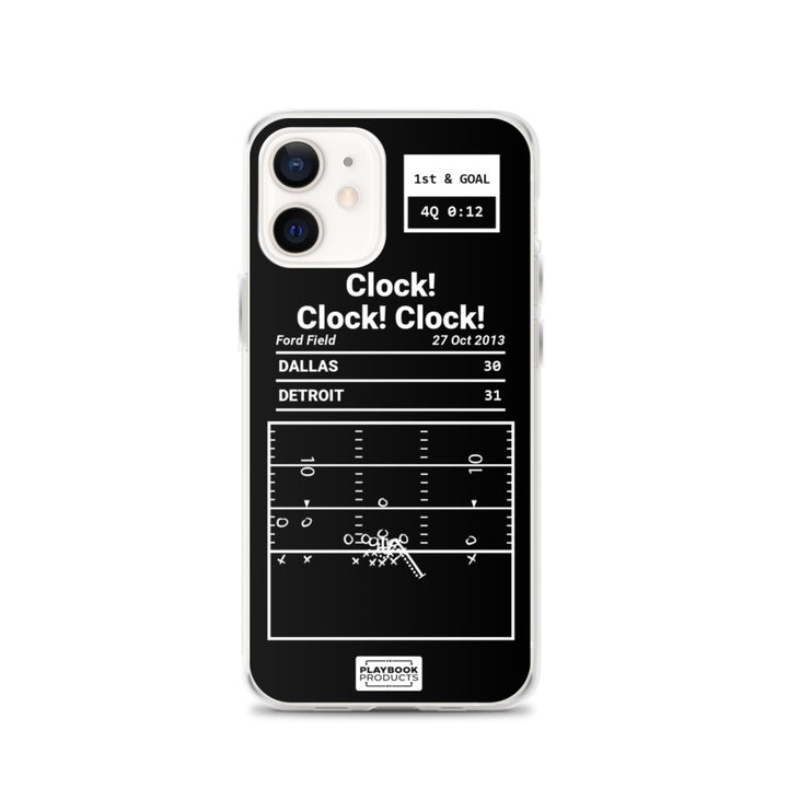 Detroit Lions Greatest Plays iPhone Case: Clock! Clock! Clock! (2013)