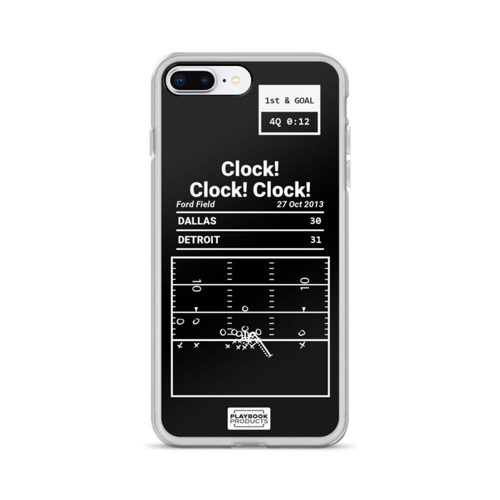 Detroit Lions Greatest Plays iPhone Case: Clock! Clock! Clock! (2013)