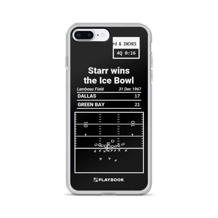 Green Bay Packers Greatest Plays iPhone Case: Starr wins the Ice Bowl (1967)