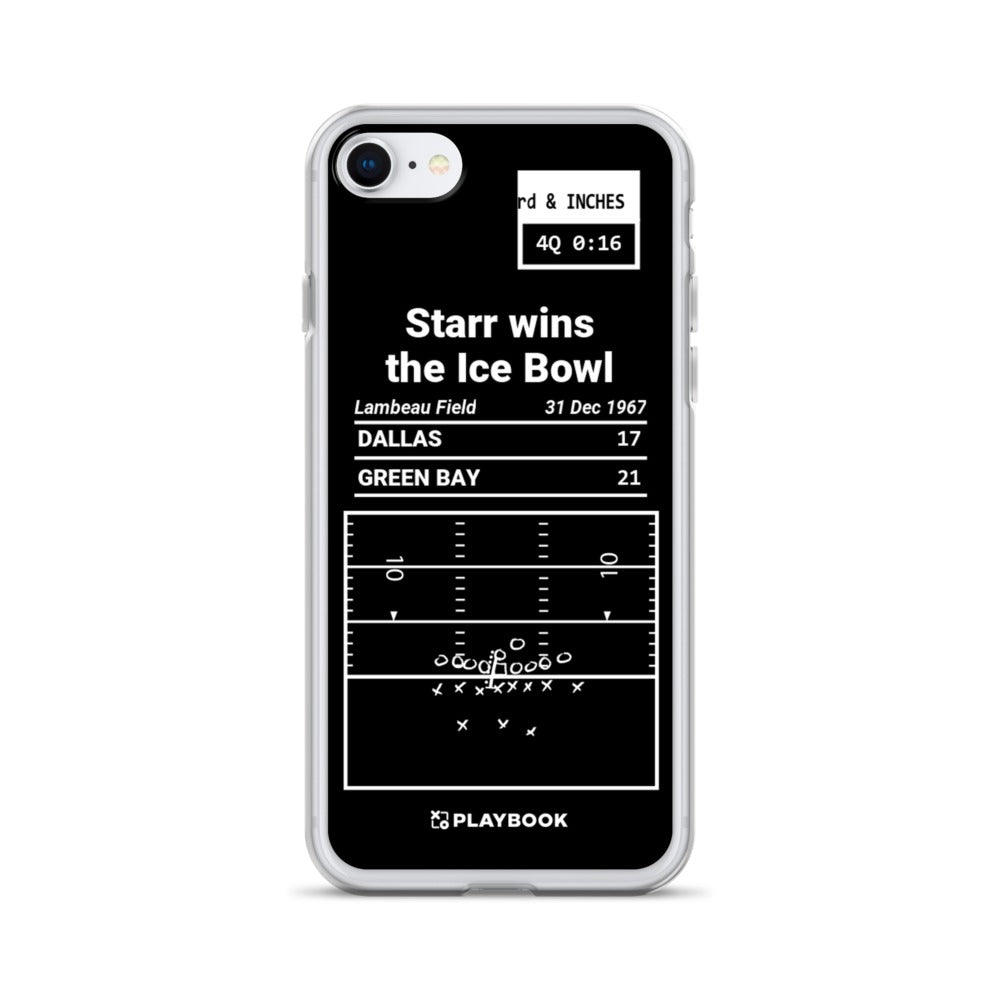 Green Bay Packers Greatest Plays iPhone Case: Starr wins the Ice Bowl (1967)