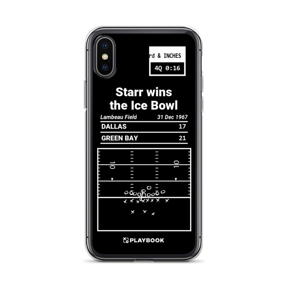 Green Bay Packers Greatest Plays iPhone Case: Starr wins the Ice Bowl (1967)