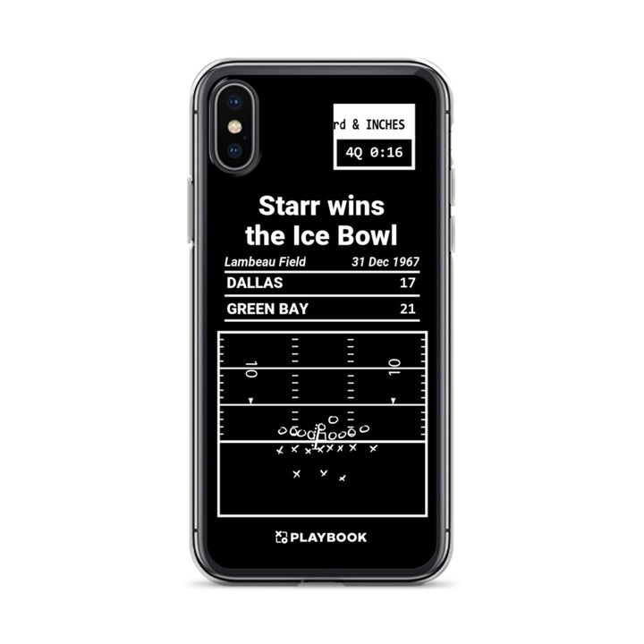 Green Bay Packers Greatest Plays iPhone Case: Starr wins the Ice Bowl (1967)