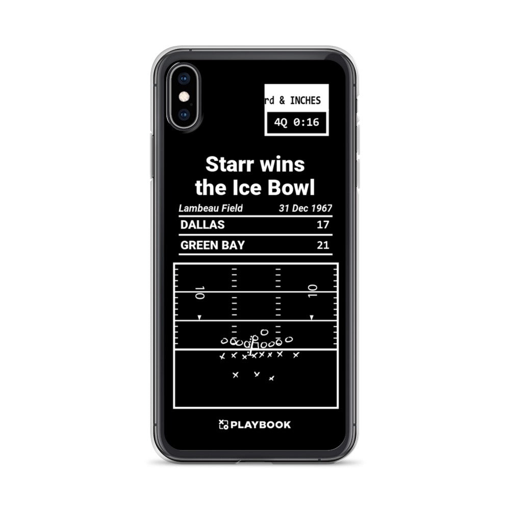 Green Bay Packers Greatest Plays iPhone Case: Starr wins the Ice Bowl (1967)