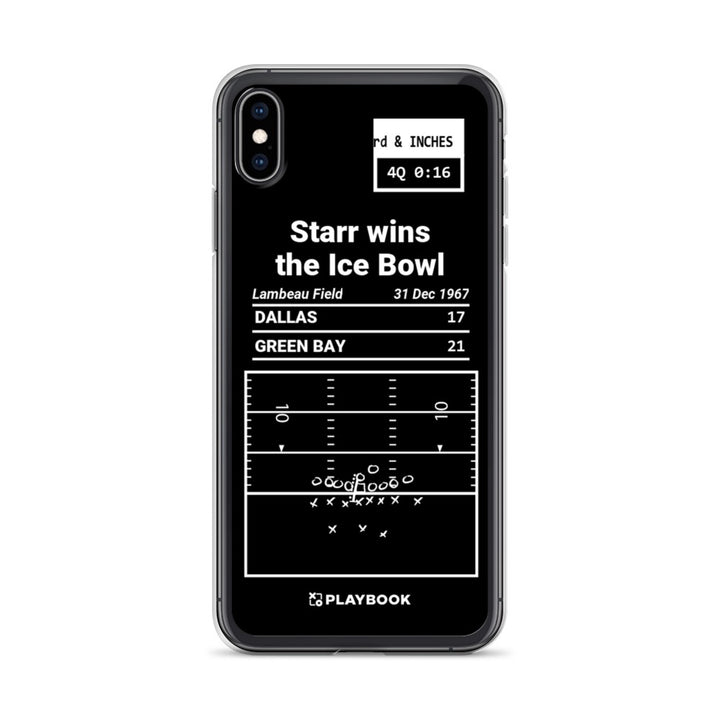 Green Bay Packers Greatest Plays iPhone Case: Starr wins the Ice Bowl (1967)