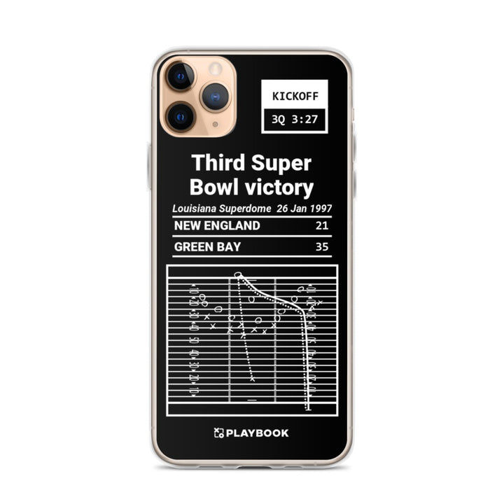 Green Bay Packers Greatest Plays iPhone Case: Third Super Bowl victory (1997)