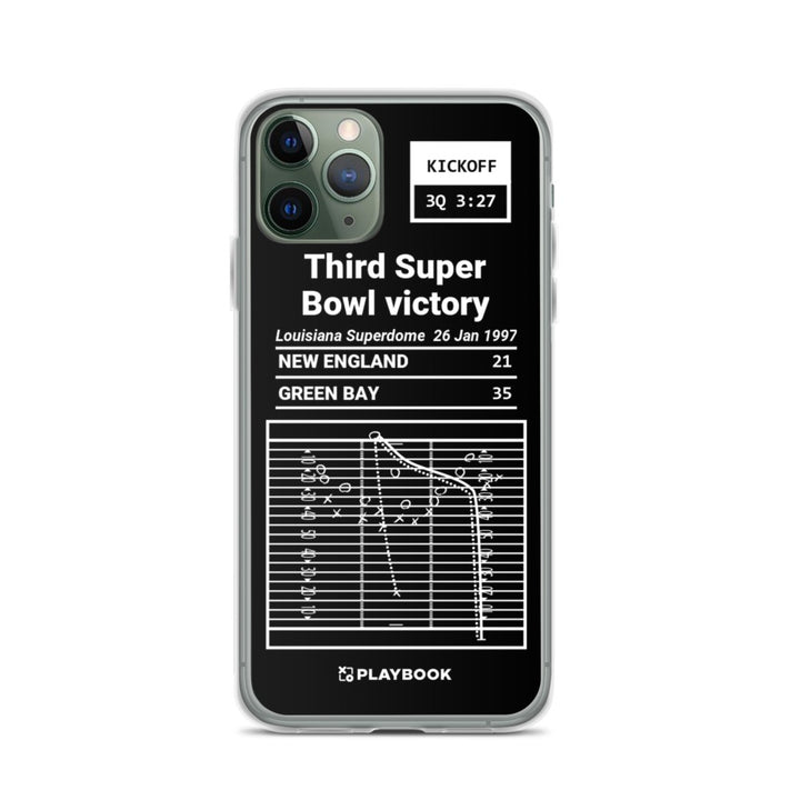 Green Bay Packers Greatest Plays iPhone Case: Third Super Bowl victory (1997)