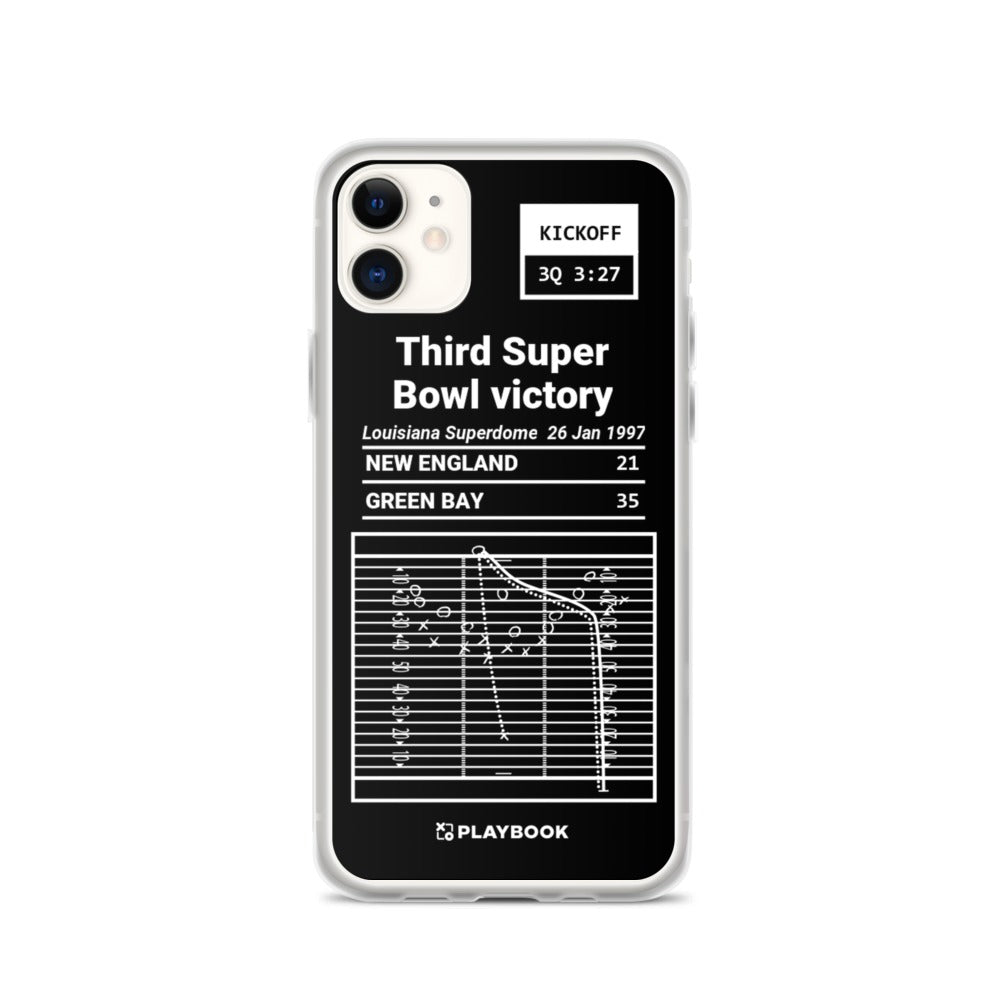 Green Bay Packers Greatest Plays iPhone Case: Third Super Bowl victory (1997)
