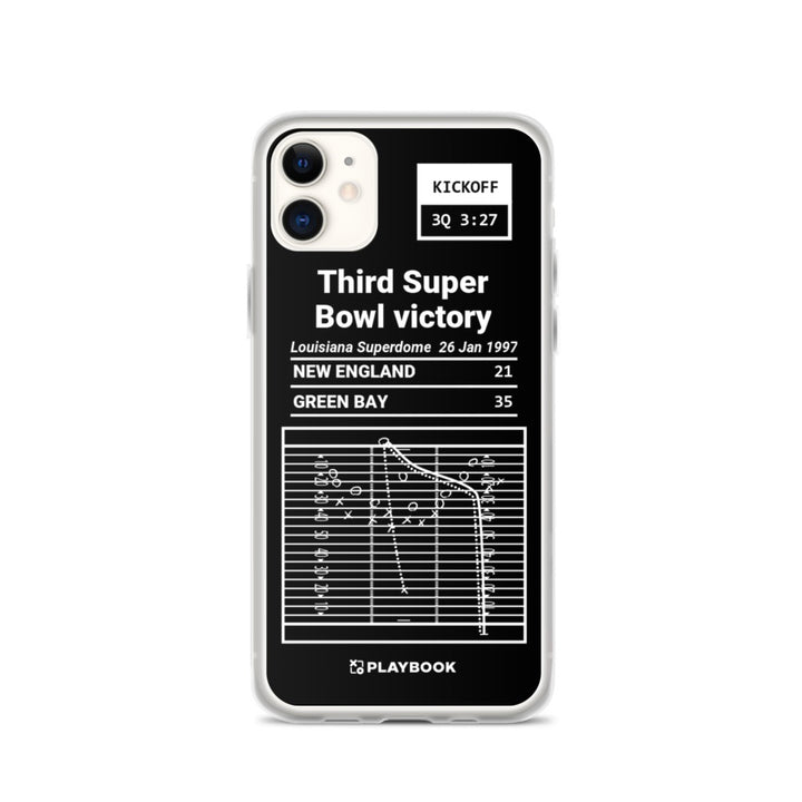 Green Bay Packers Greatest Plays iPhone Case: Third Super Bowl victory (1997)