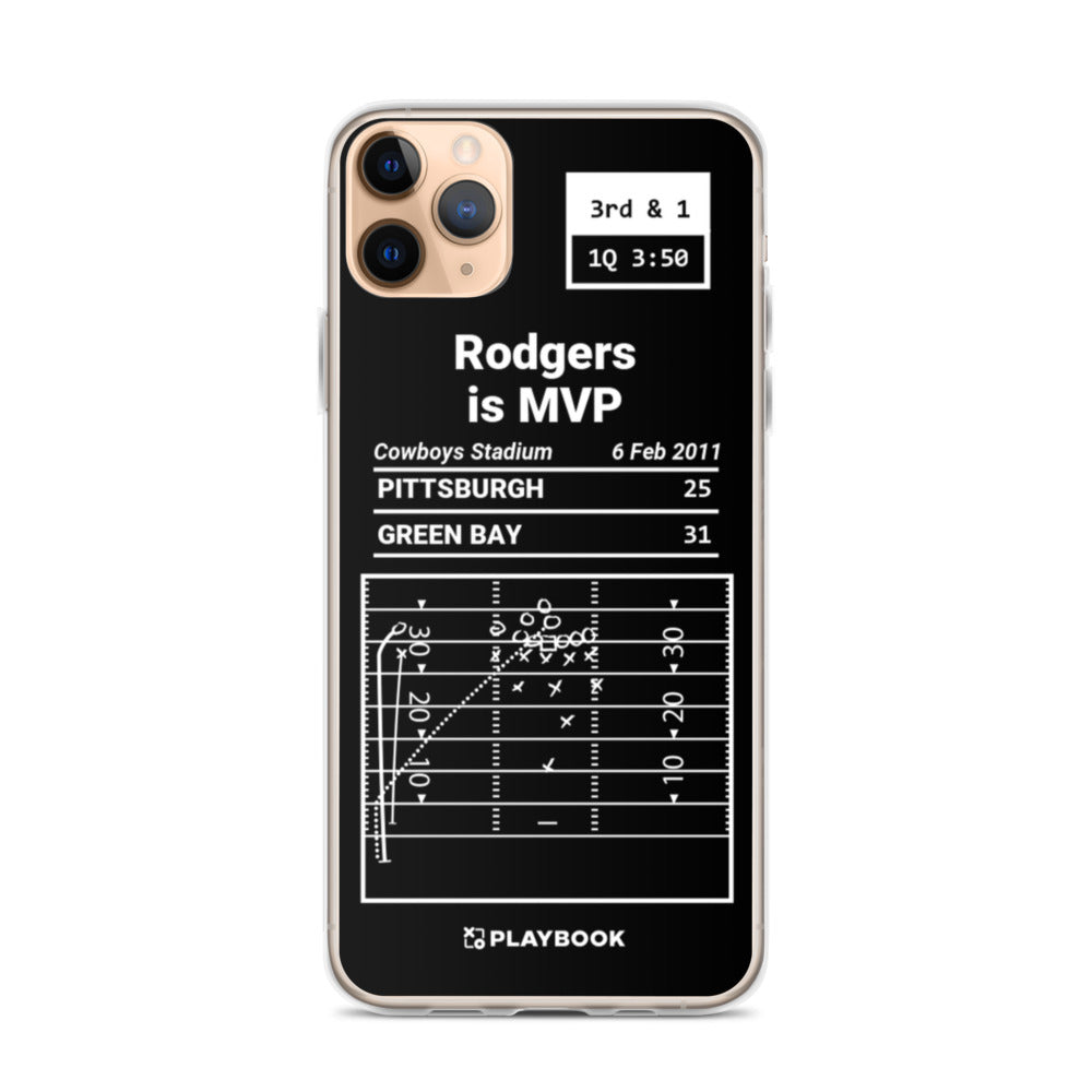 Green Bay Packers Greatest Plays iPhone Case: Rodgers is MVP (2011)