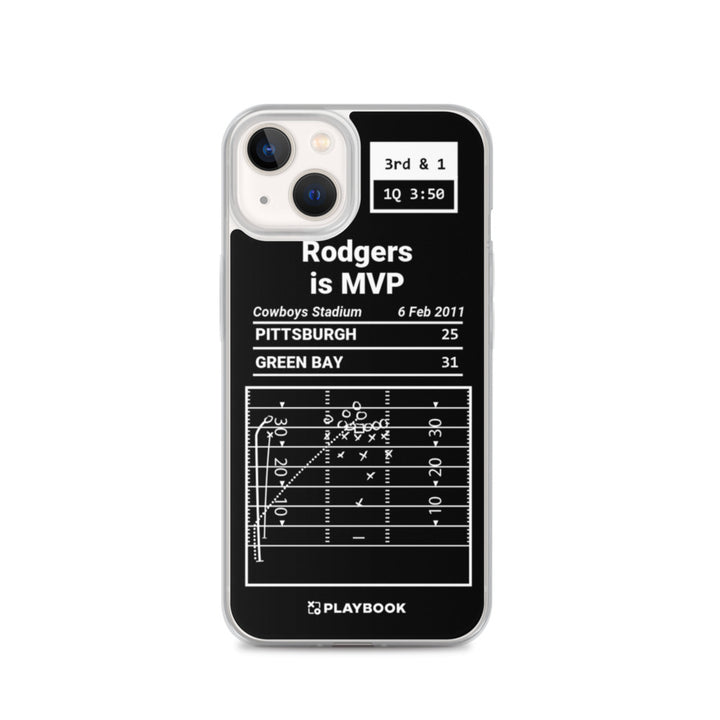 Green Bay Packers Greatest Plays iPhone Case: Rodgers is MVP (2011)