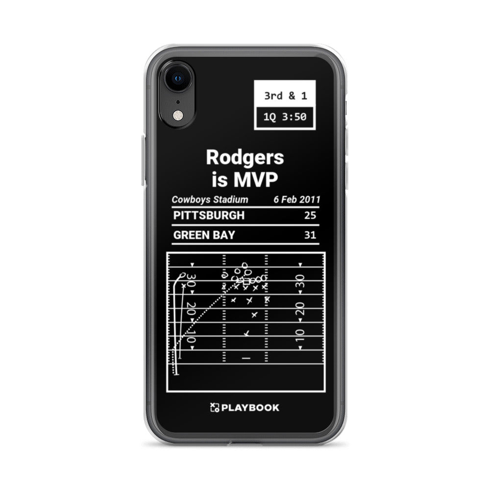 Green Bay Packers Greatest Plays iPhone Case: Rodgers is MVP (2011)