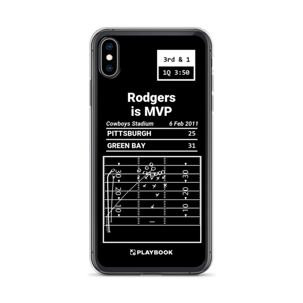 Green Bay Packers Greatest Plays iPhone Case: Rodgers is MVP (2011)