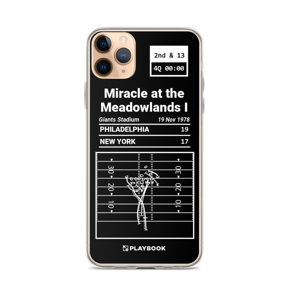 Philadelphia Eagles Greatest Plays iPhone Case: Miracle at the Meadowlands I (1978)