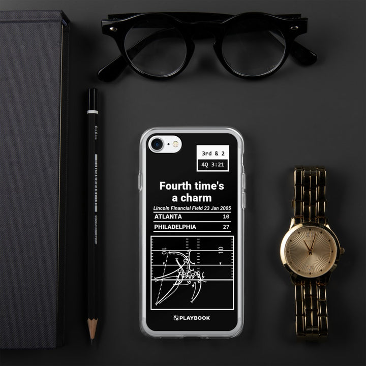 Philadelphia Eagles Greatest Plays iPhone Case: Fourth time's a charm (2005)