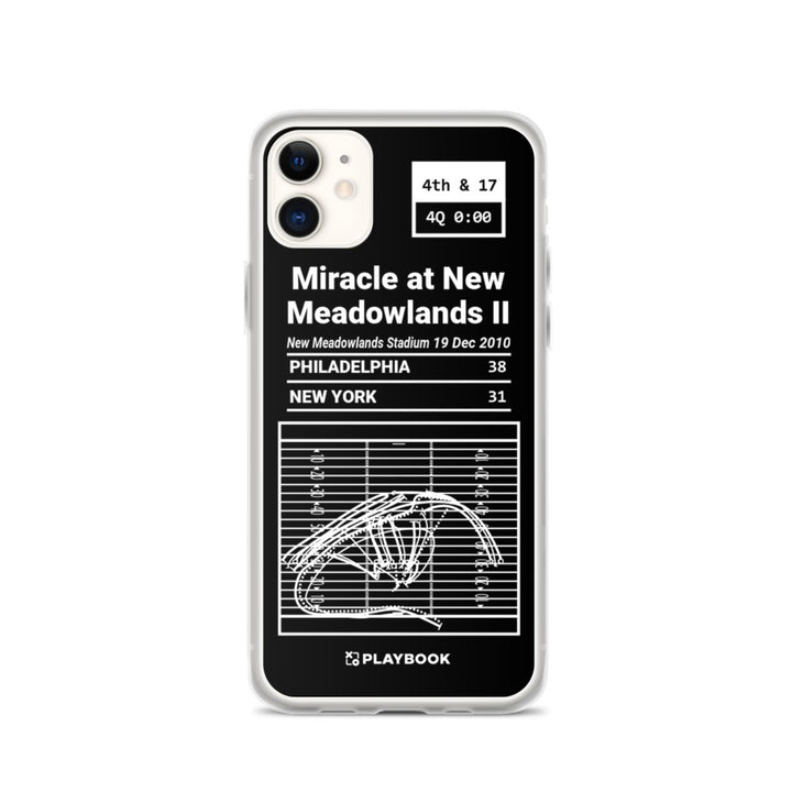 Philadelphia Eagles Greatest Plays iPhone Case: Miracle at New Meadowlands II (2010)