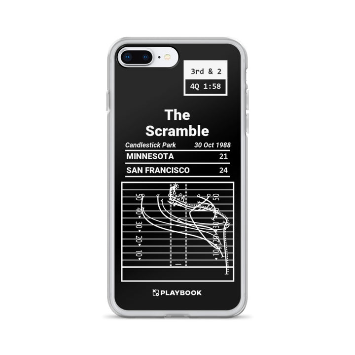 San Francisco 49ers Greatest Plays iPhone Case: The Scramble (1988)