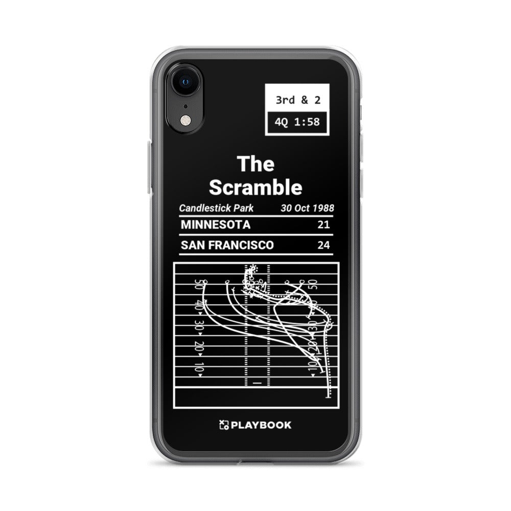 San Francisco 49ers Greatest Plays iPhone Case: The Scramble (1988)