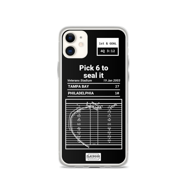 Tampa Bay Buccaneers Greatest Plays iPhone Case: Pick 6 to seal it (2003)