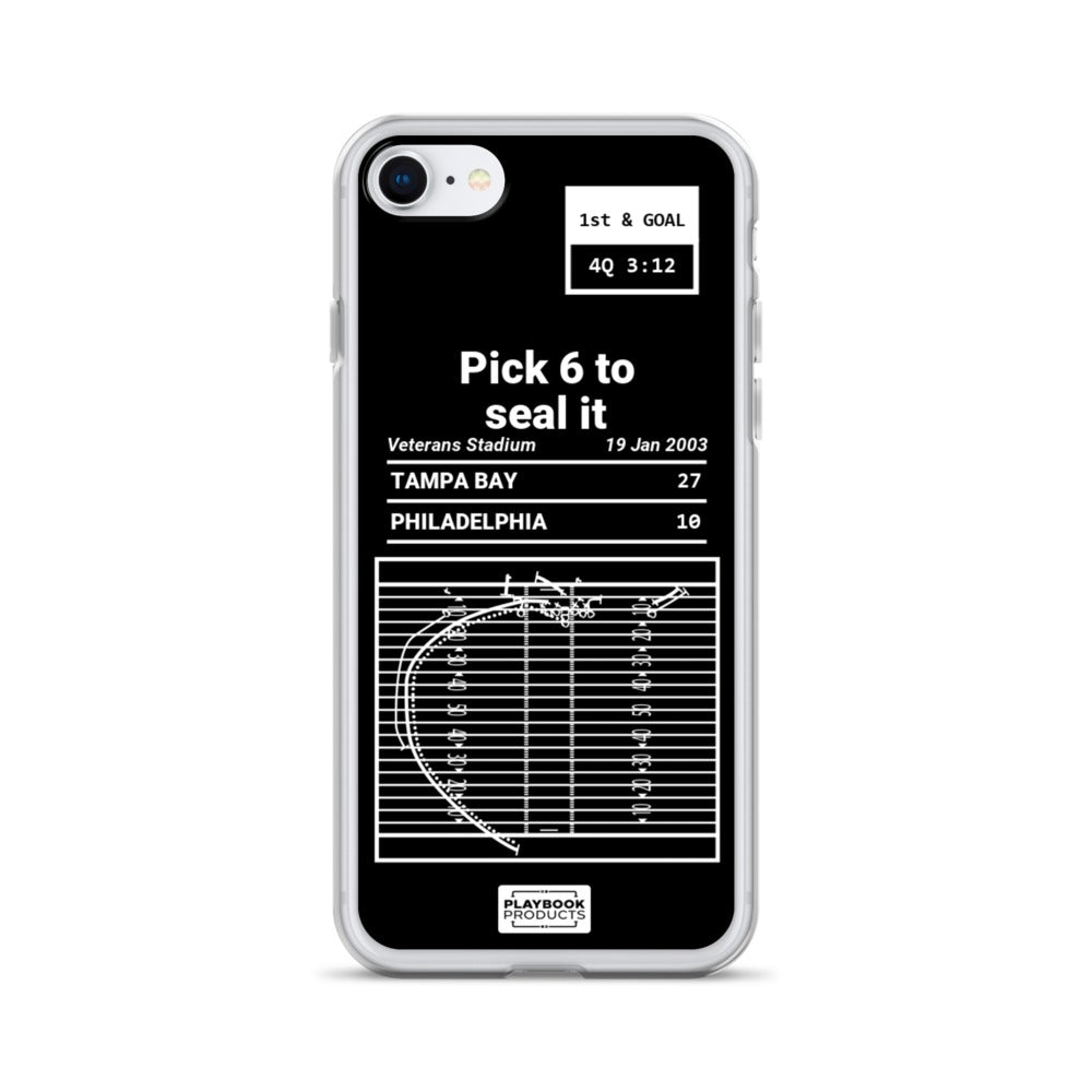 Tampa Bay Buccaneers Greatest Plays iPhone Case: Pick 6 to seal it (2003)