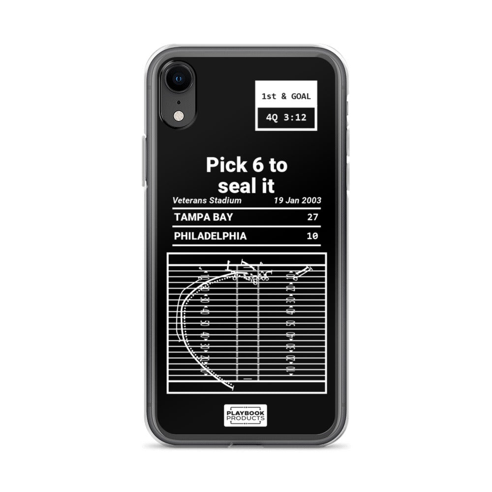 Tampa Bay Buccaneers Greatest Plays iPhone Case: Pick 6 to seal it (2003)