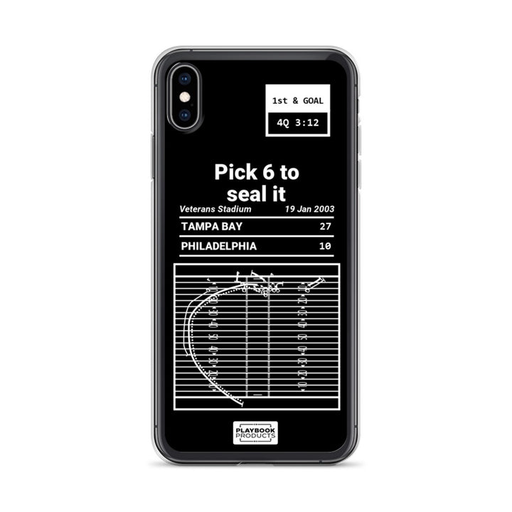 Tampa Bay Buccaneers Greatest Plays iPhone Case: Pick 6 to seal it (2003)