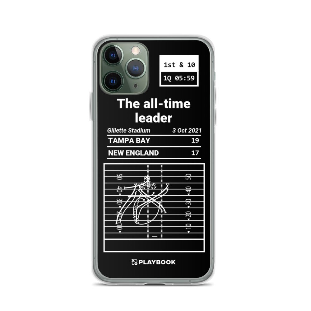 Tampa Bay Buccaneers Greatest Plays iPhone Case: The all-time passing yards leader (2021)