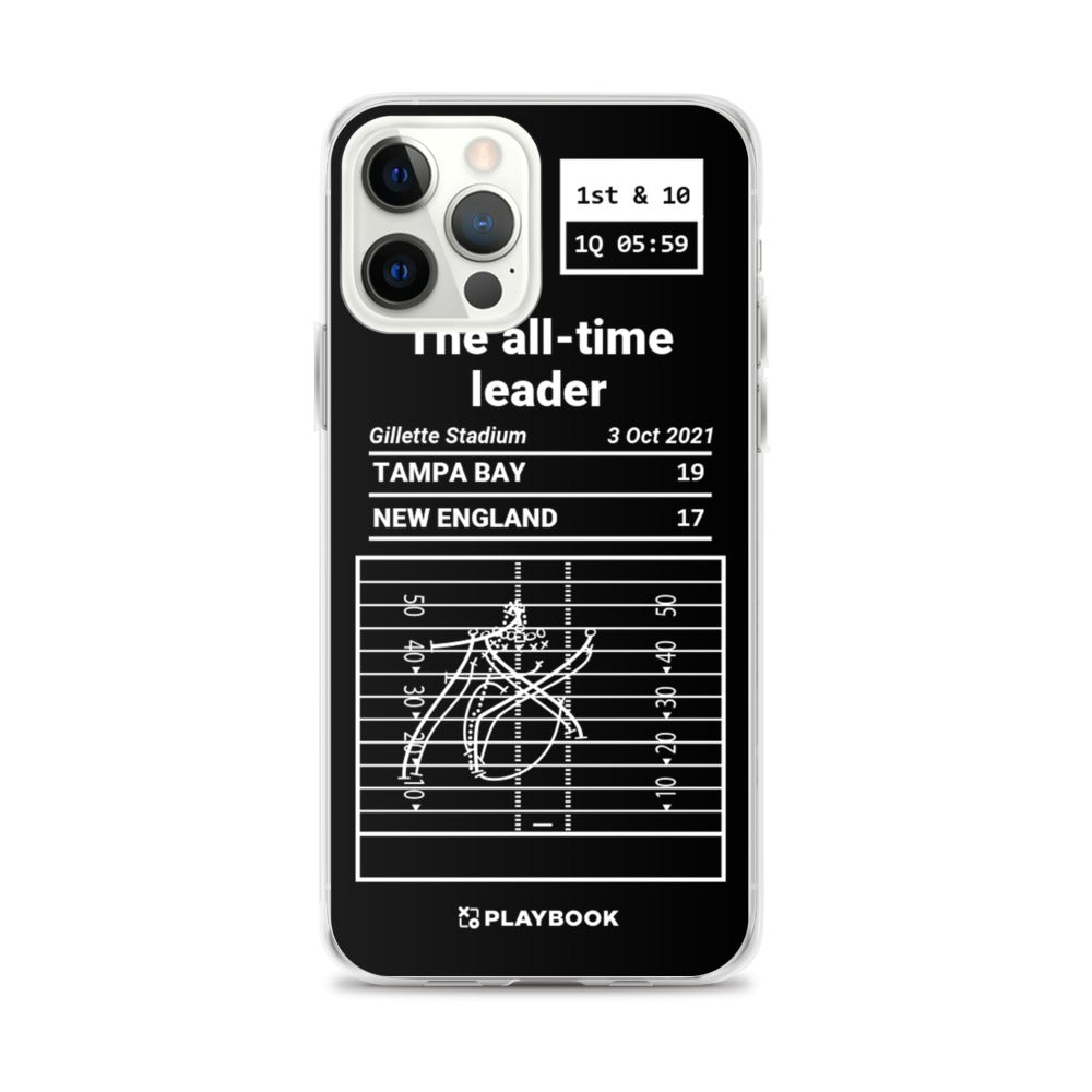 Tampa Bay Buccaneers Greatest Plays iPhone Case: The all-time passing yards leader (2021)