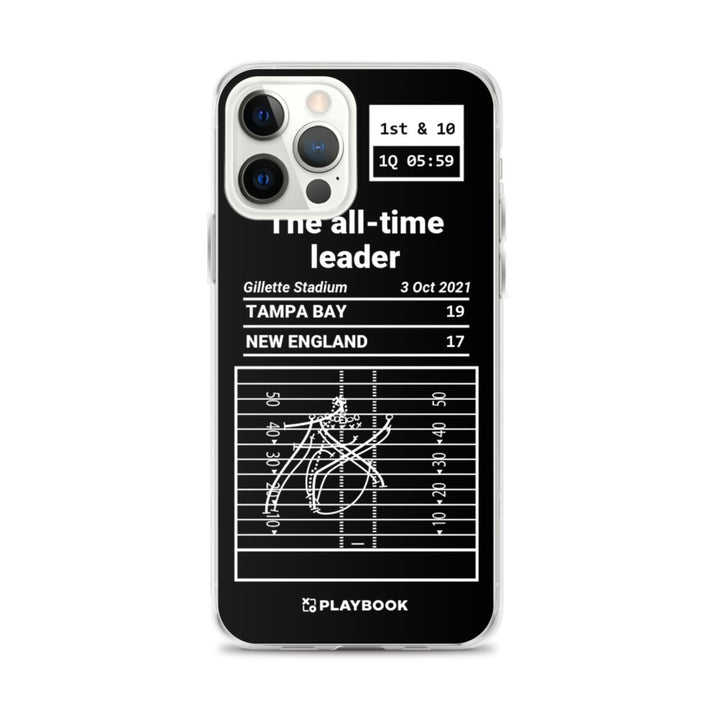 Tampa Bay Buccaneers Greatest Plays iPhone Case: The all-time passing yards leader (2021)