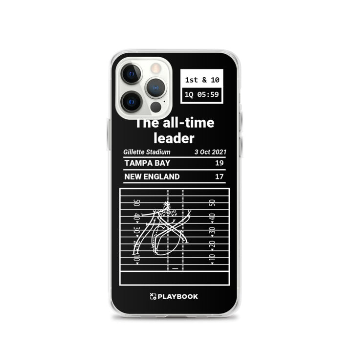 Tampa Bay Buccaneers Greatest Plays iPhone Case: The all-time passing yards leader (2021)