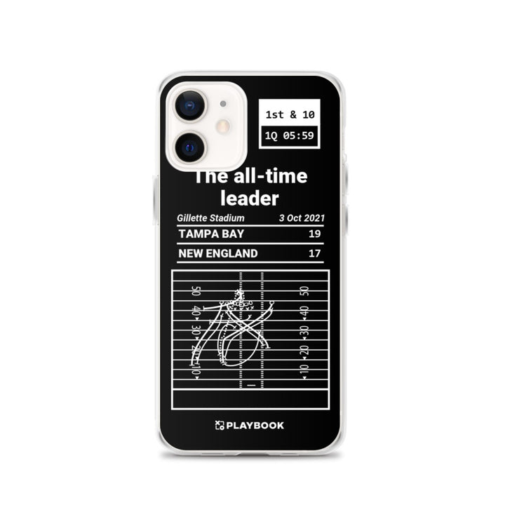 Tampa Bay Buccaneers Greatest Plays iPhone Case: The all-time passing yards leader (2021)