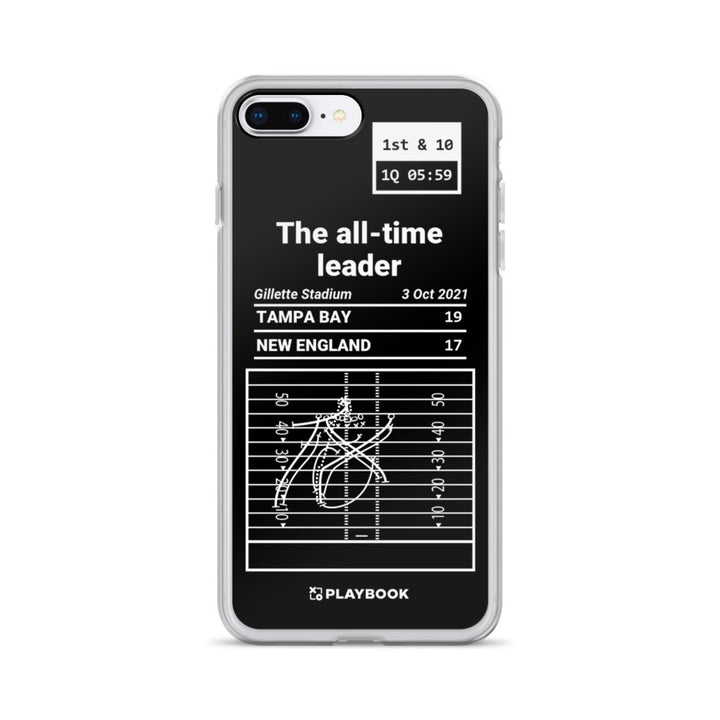 Tampa Bay Buccaneers Greatest Plays iPhone Case: The all-time passing yards leader (2021)