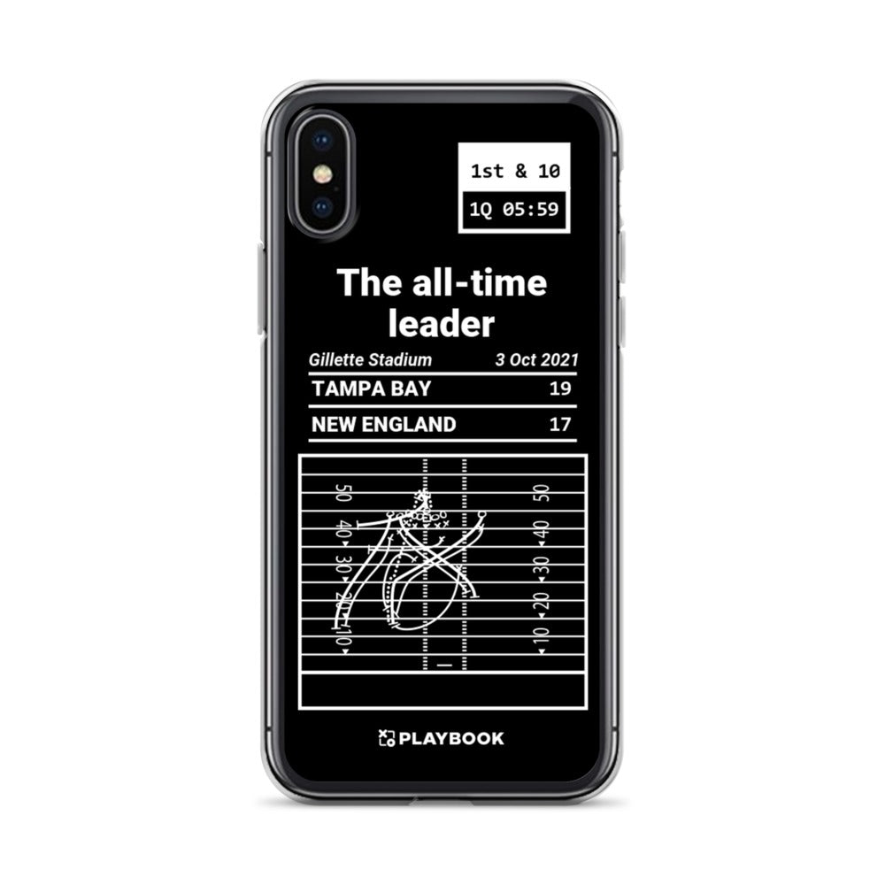 Tampa Bay Buccaneers Greatest Plays iPhone Case: The all-time passing yards leader (2021)