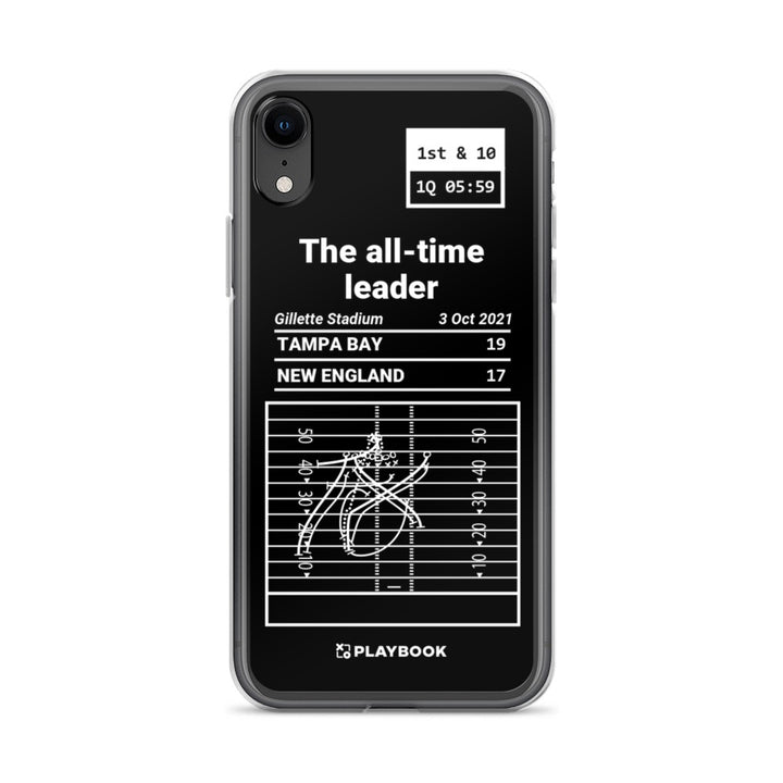 Tampa Bay Buccaneers Greatest Plays iPhone Case: The all-time passing yards leader (2021)
