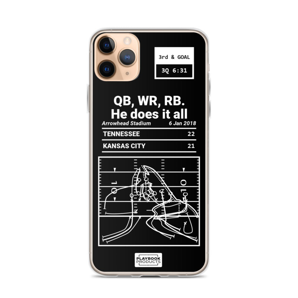 Tennessee Titans Greatest Plays iPhone Case: QB, WR, RB. He does it all (2018)