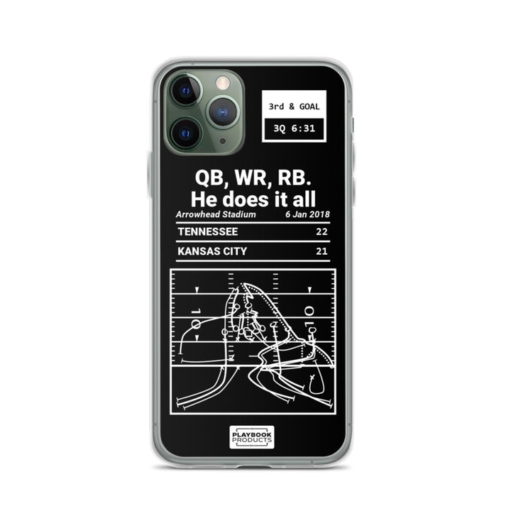 Tennessee Titans Greatest Plays iPhone Case: QB, WR, RB. He does it all (2018)