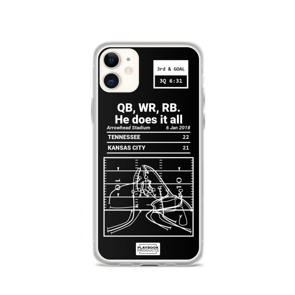 Tennessee Titans Greatest Plays iPhone Case: QB, WR, RB. He does it all (2018)